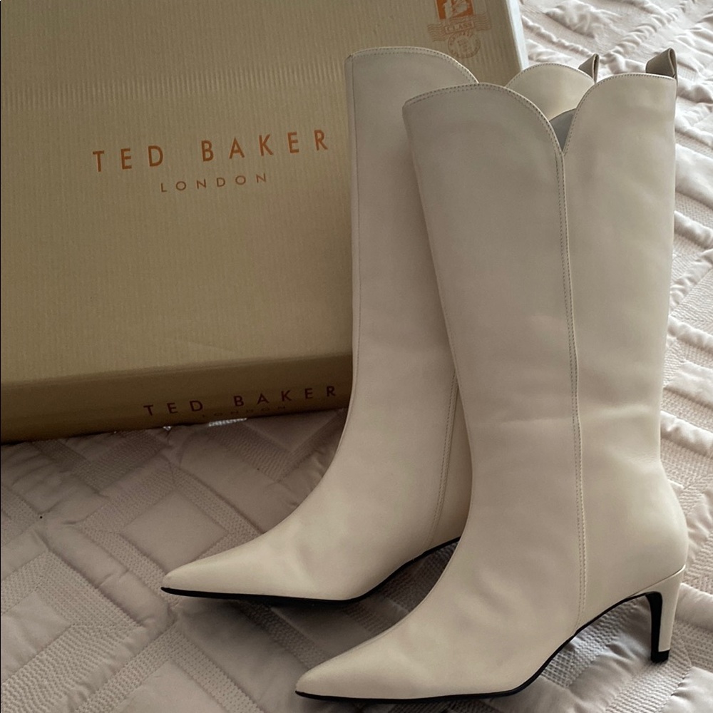 Ted Baker Women's Cream Knee-High Boots